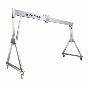 Алюминиевый мобильный козловой кран с ручным приводом ЛККАм-1.0-4000-3300