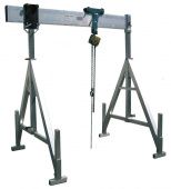 Алюминиевый переставной козловой мини-кран с ручным приводом ЛККАп-1.5-4000-2700