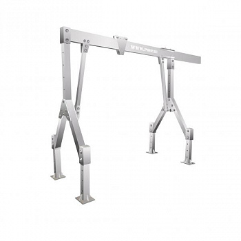 Алюминиевый переставной козловой мини-кран с ручным приводом ЛККАп-1.5-4000-2700