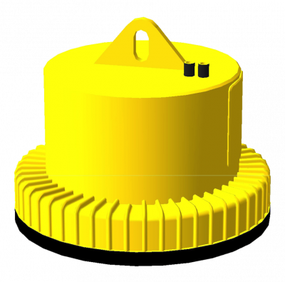 Электромагнит грузовой круглый ДКМг120 с питанием электрогенератора от гидравлической системы крана