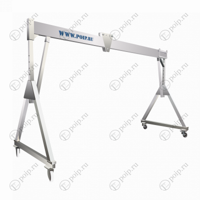 Алюминиевый мобильный козловой кран с ручным приводом ЛККАм-1.5-4000-3400