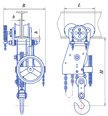 Схема тали ТРЧП