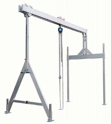 Алюминиевый переставной козловой кран с ручным приводом ЛККАп-1.5-4000-4300