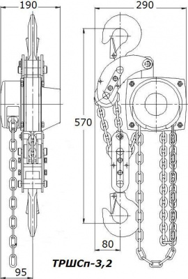 Схема тали ТРШСп-3.2