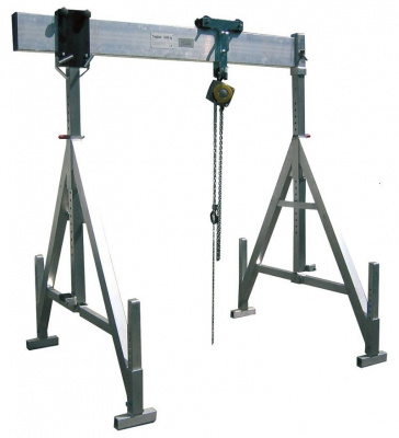 Алюминиевый переставной козловой кран с ручным приводом ЛККАп-1.0-4000-2700