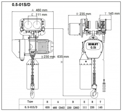 OCA 0,5т/9м (OCA00501ST9m)