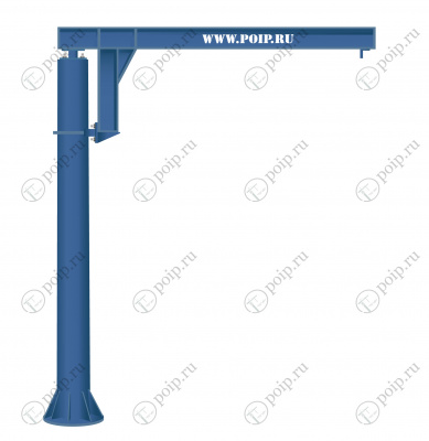 Кран консольный на колонне с ручным приводом поворота ККР3-0.5-3000/3000