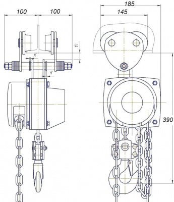 Схема тали ТРШАМ-0.5