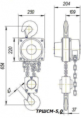 Схема тали ТРШСМ