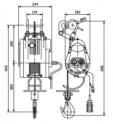Схема лебедки Come Up CWS-160