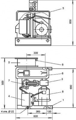 Чертеж лебедки ТЛ-14А