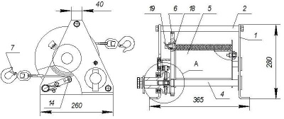 Схема лебедки Дина-2 500/1000